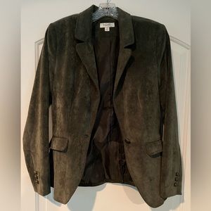 Dress Barn - Corduroy Blazer Olive/Hunter Green - EUC